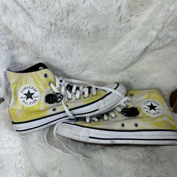 Converse Chuck Taylor High Top Sneakers Shoes Rainbow Tie Dye Size 8.5 - Picture 10 of 12